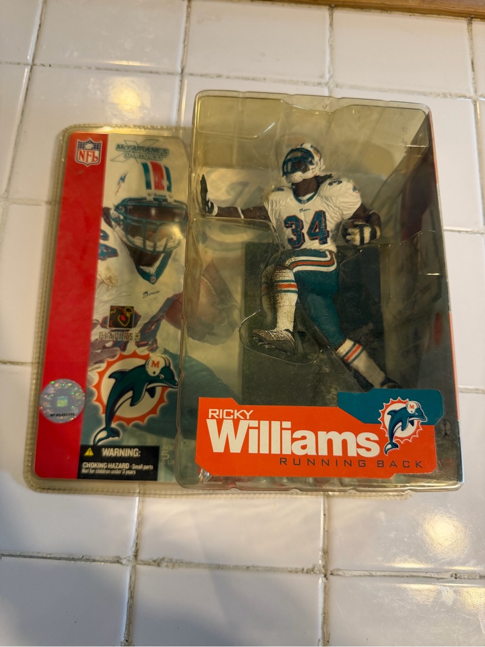 Miami Dolphins Teal and White Running Back Figure - Ricky Williams